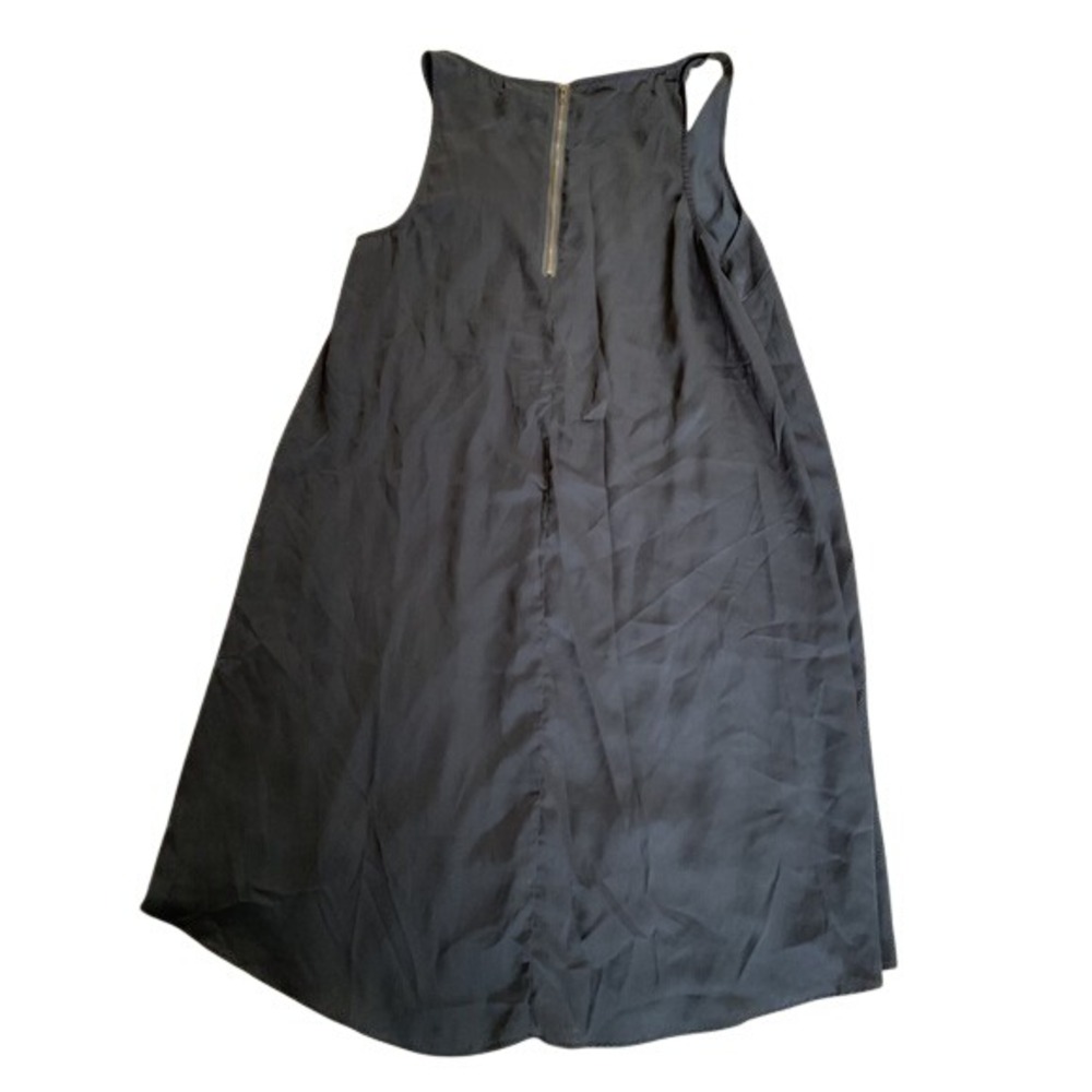 Silence + Noise Black Sleeveless High-Low Tulip Hem Mini Dress Size Medium - Picture 2 of 7